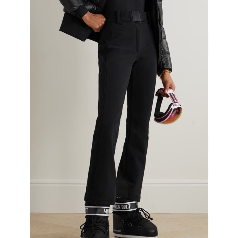 Goldbergh Pippa Ski Pants Waterproof Belt Fleece Softshell Black Small 6 NEW NWT